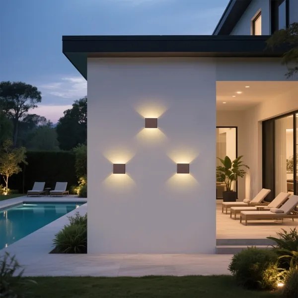 Brilagi - Aplică LED de exterior DONNANI LED/5W/230V 10 cm maro IP44