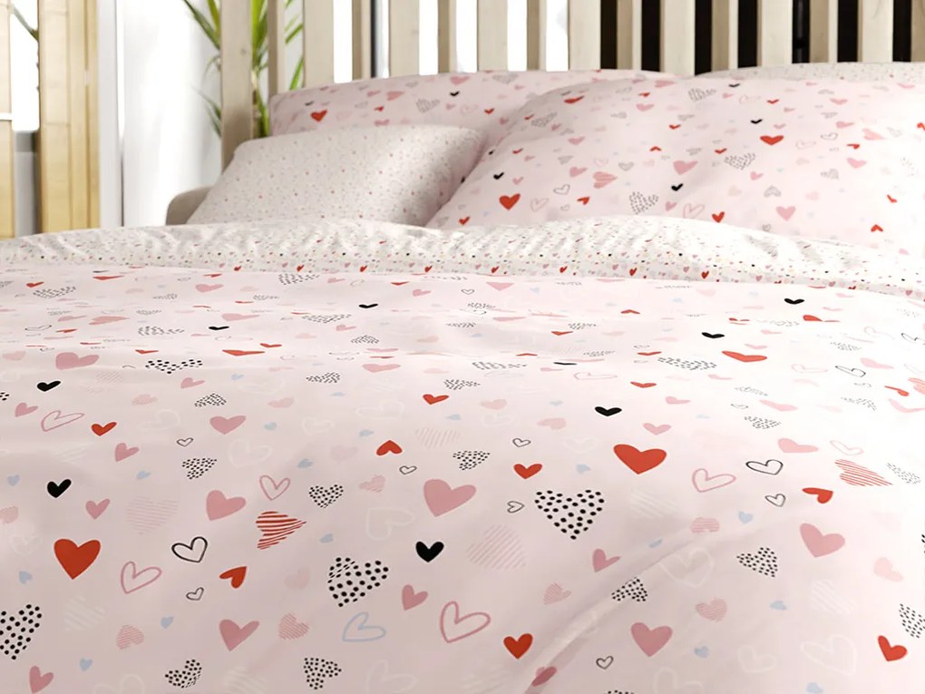 Lenjerie de pat din bumbac LOVITA roz Dimensiunile lenjeriei: 70 x 90 cm | 140 x 200 cm