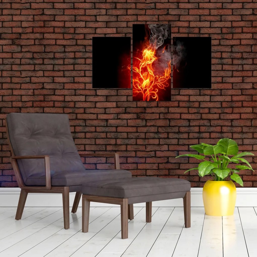 Tablou - Trandafiri în foc (90x60 cm)