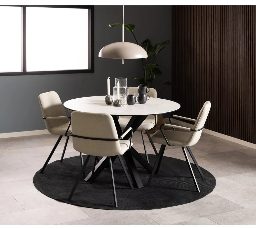 Scaune de dining crem 2 buc. Selina – Actona