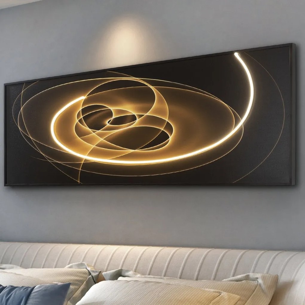 Tablou de perete decorativ cu iluminat Trazados