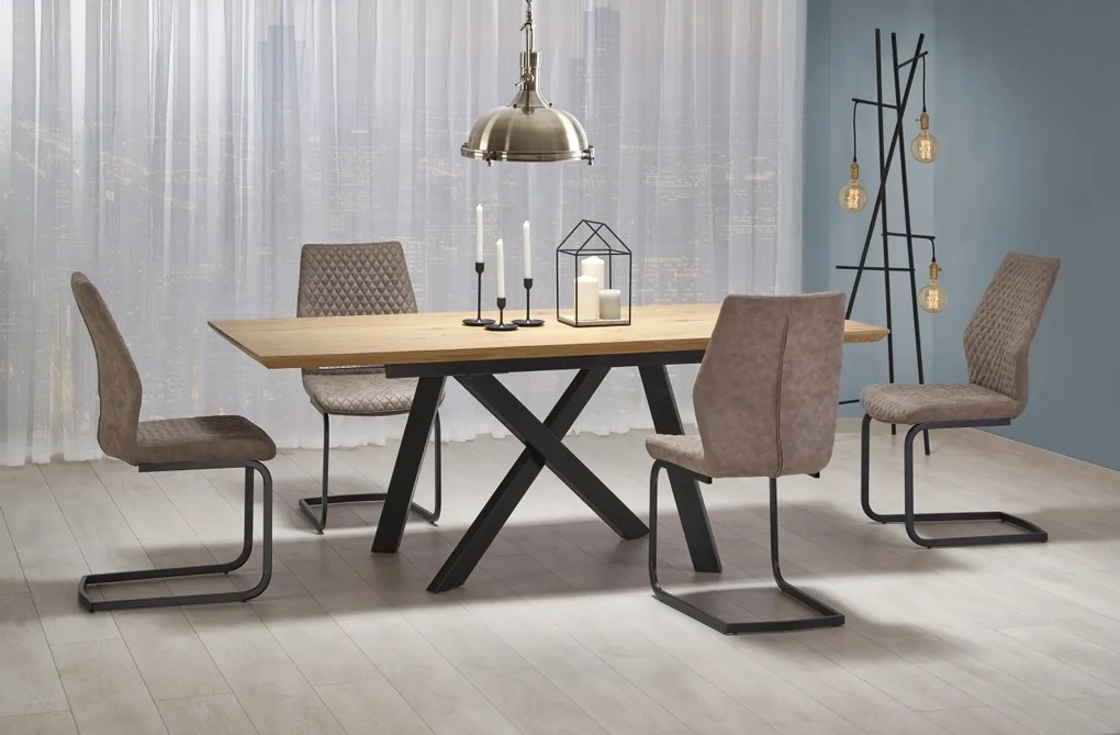 Masa extensibila MDF + metal Capital - L 160-200 x l 90 x h 76 cm