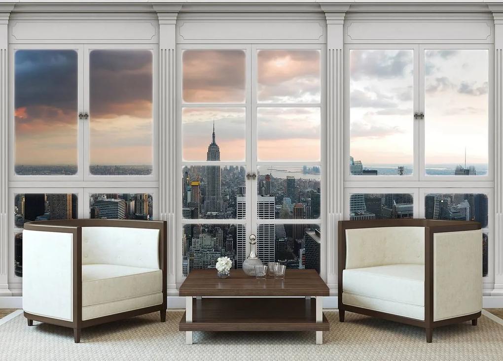 Fototapet - New York  - privire din geam (152,5x104 cm), în 8 de alte dimensiuni noi