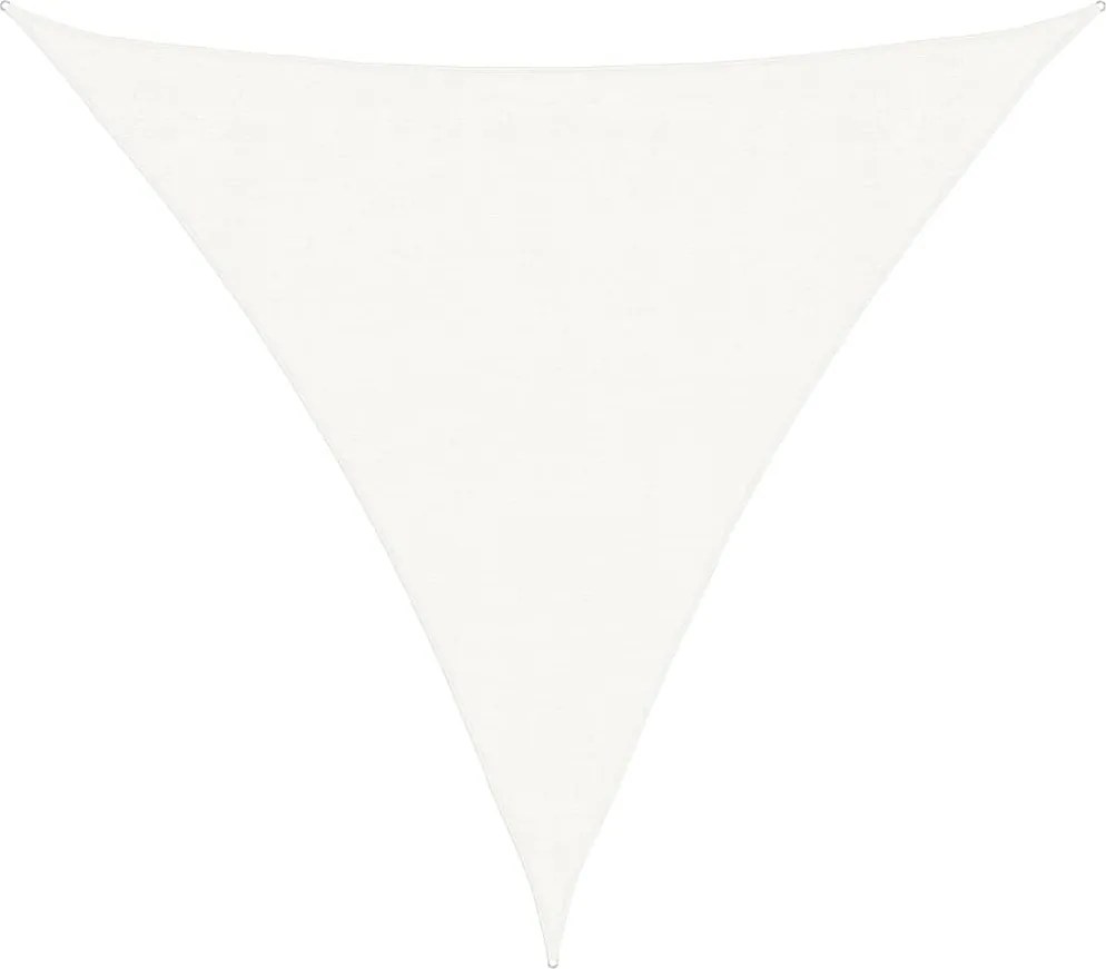 vidaXL Pânză parasolar din HDPE triunghiulară 3,6x3,6x3,6 m, alb