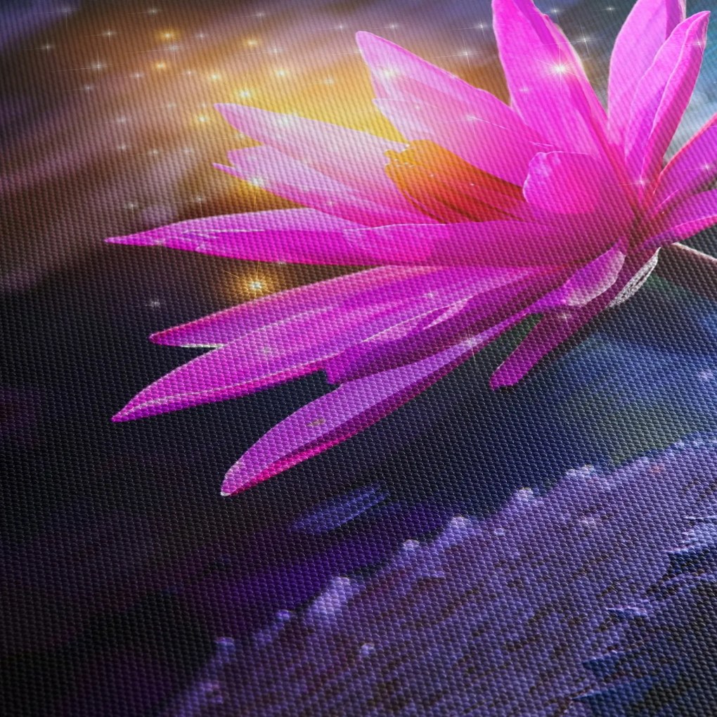 Tablou cu lotus pe apă (70x50 cm)