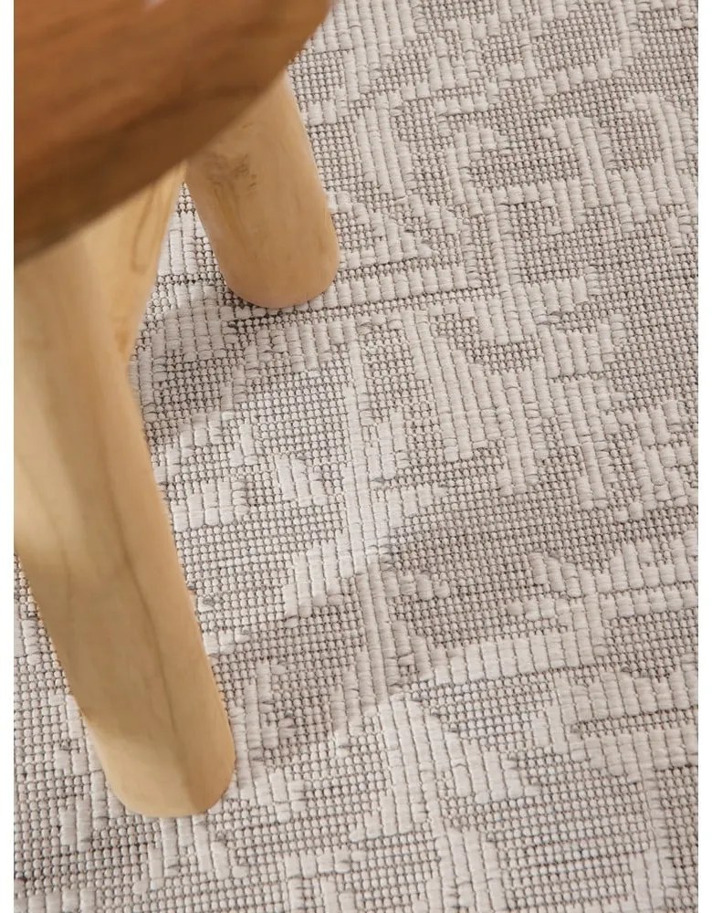 Covor pentru exterior și interior gri/fildeș rotund ø 160 cm Duet Kona – NORTHRUGS