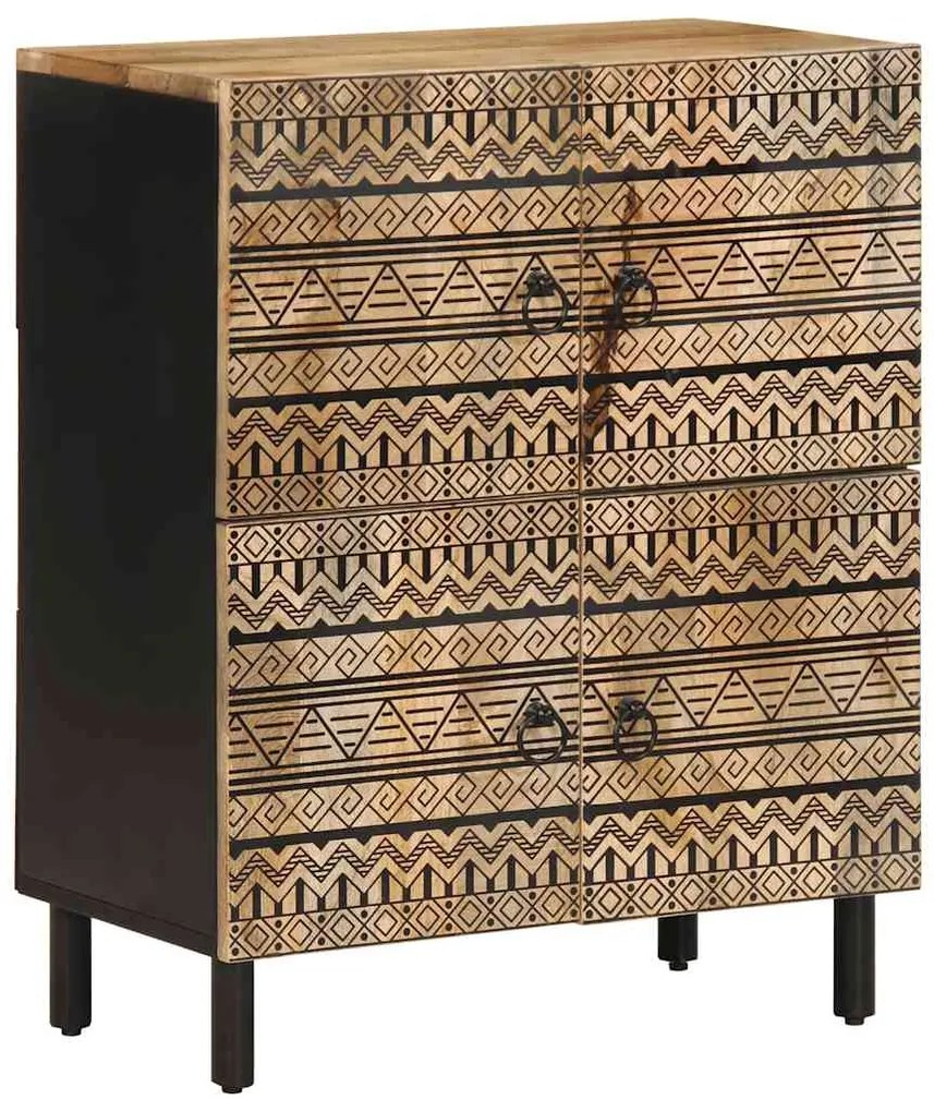 vidaXL Dulap, 60x33,5x75 cm, lemn masiv de mango brut