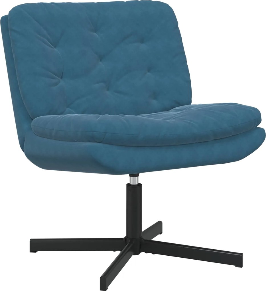 vidaXL Scaun Relaxant Rotativ albastru 63 x 75 x 76 cm Catifea