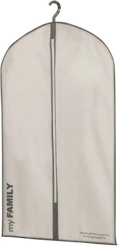Husa pentru rochie sau costum, scurt alb 60x100 cm