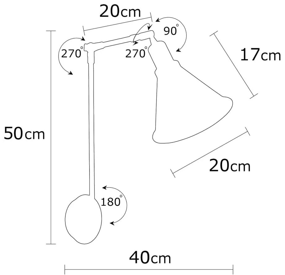 Aplică de perete în culoarea bronz Berceste – Opviq lights