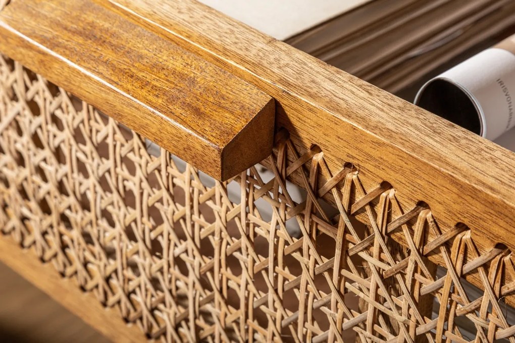 Dulap design oriental din lemn si bambus, Bamboo Lounge 140cm A-39821 VC