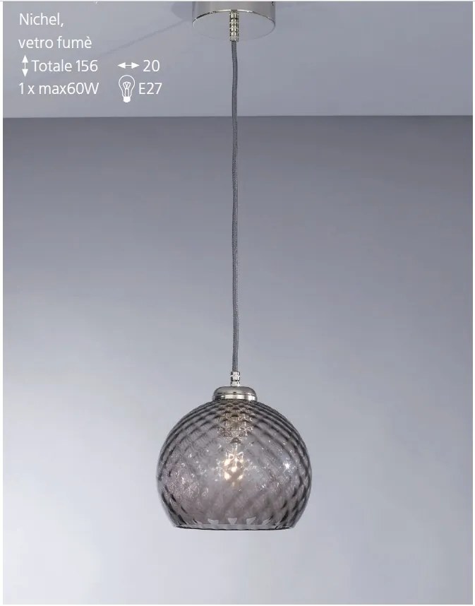 Lustra, Pendul modern design italian 10002 fumuriu