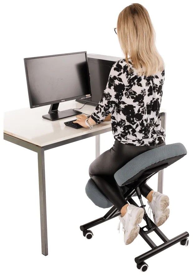Fotoliu birou ergonomic Kilo (gri deschis + negru). 1016262