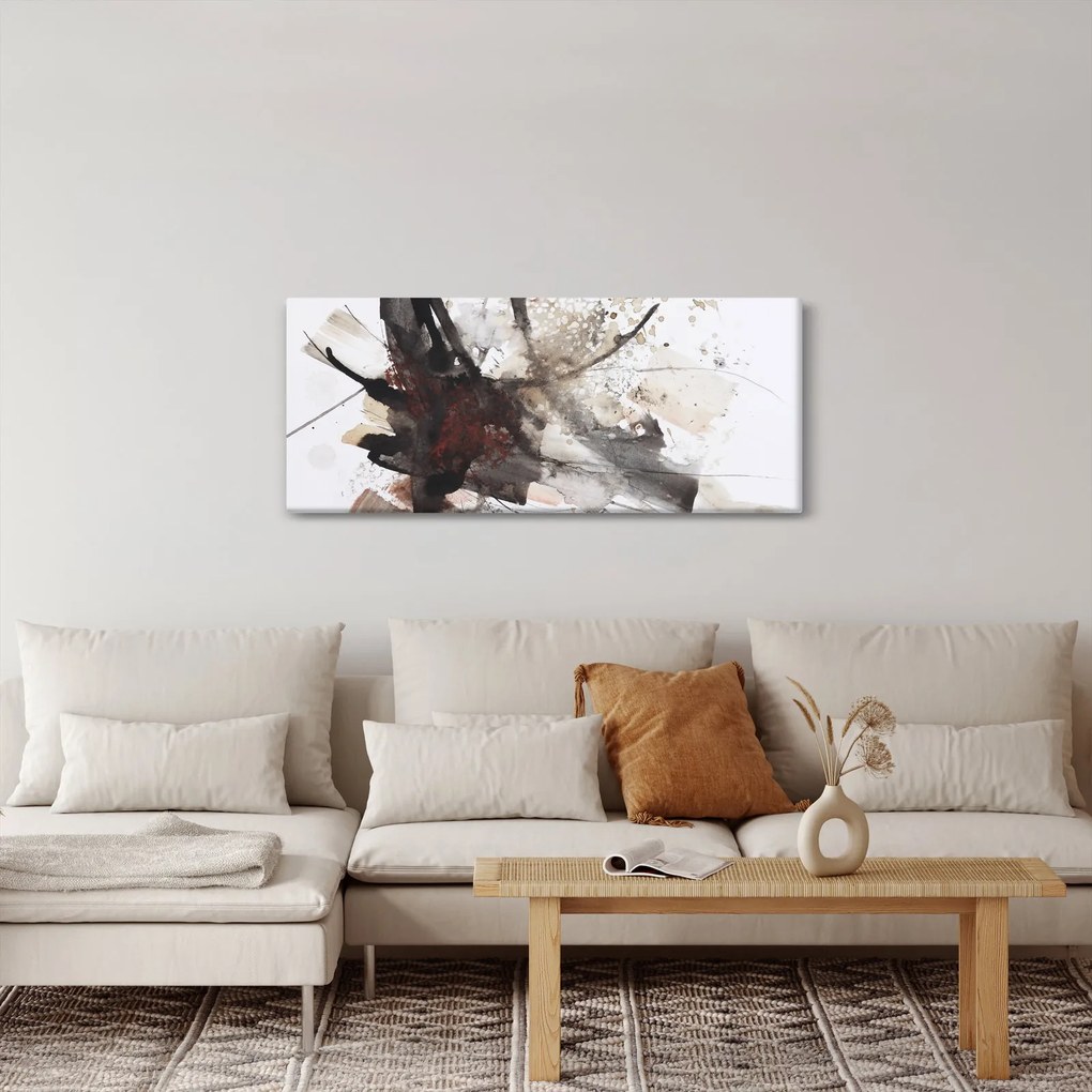 Tablou cu pictură abstactă (120x50 cm)