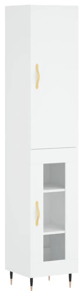 3199025 vidaXL Dulap înalt, alb, 34,5x34x180 cm, lemn prelucrat