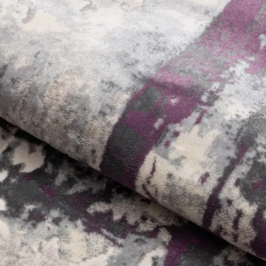 200x300 cm Covor Fusion, Premium, Culoare Mov/Lila, Pentru Living/Hol/Dormitor, Modern, 70% Polyester / 30% Polipropilenă