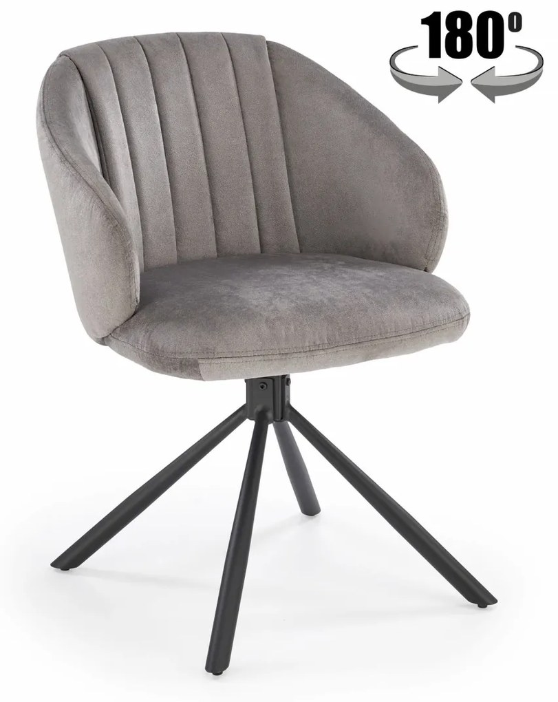 Scaun rotativ K533 stofa gri