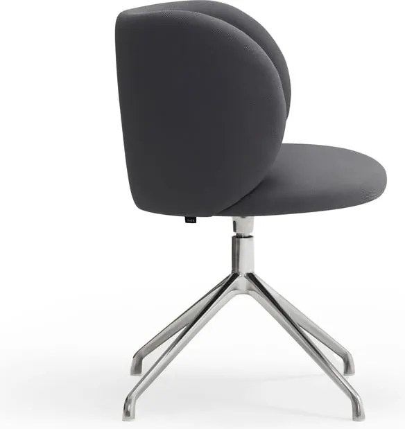 Scaun de sufragerie gri închis tapițat Mogi – Teulat