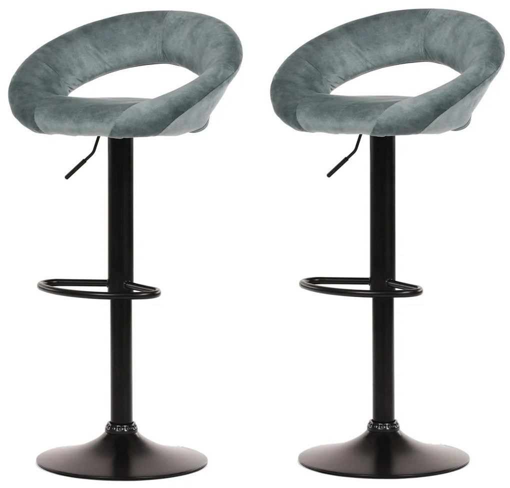 Set de scaune de bar AUB-822 BLUE4, 2 buc.