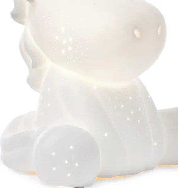 ONLI - Lampă de masă PORCELLANA 1xE14/6W/230V 23,5 cm unicorn