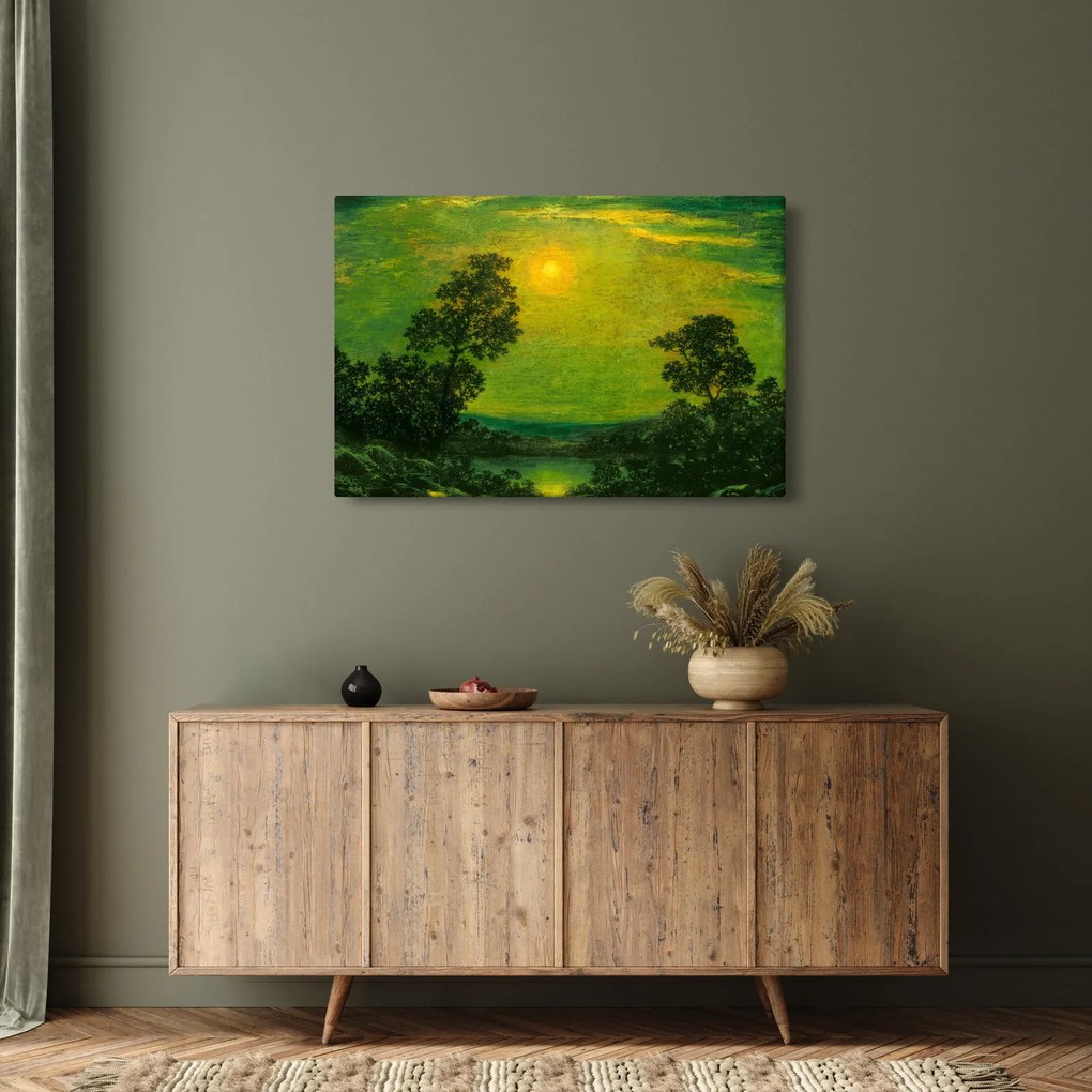 Tablou - Imitator of Ralph Albert Blakelock, Moonlight, reproducere (90x60 cm)