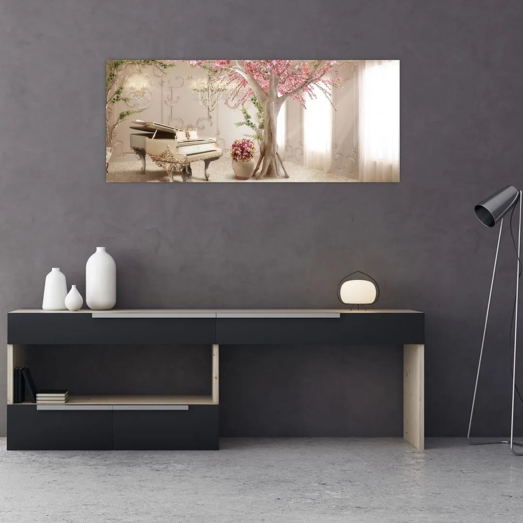 Tablou - Interior de vis cu pian (120x50 cm)