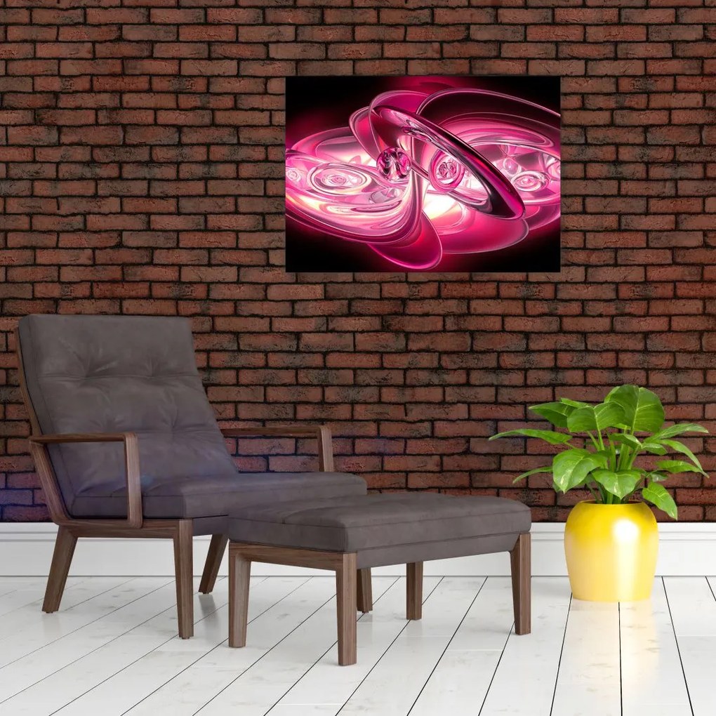 Tabloul cu fractali roz (70x50 cm)