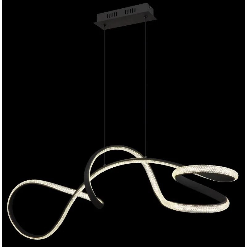 Lustra LED suspendata 4000K SWIRL negru