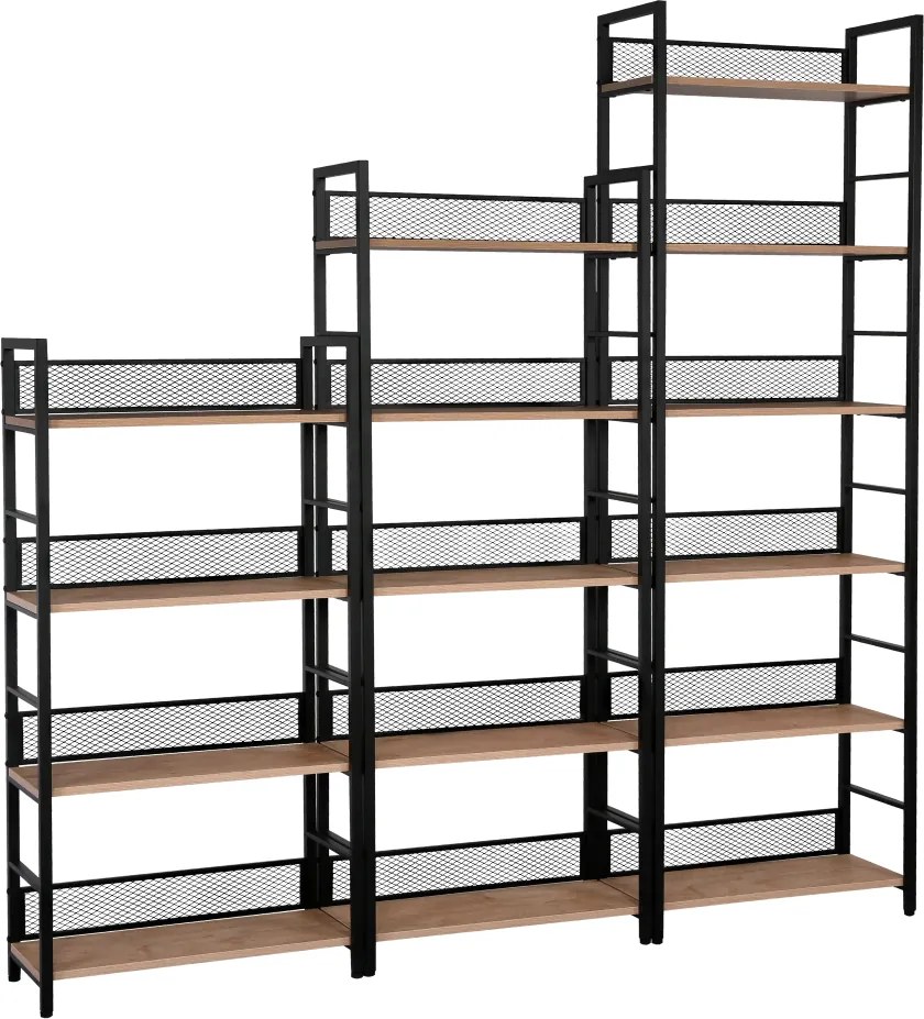 Raft, negru/stejar, KELER TIP 3