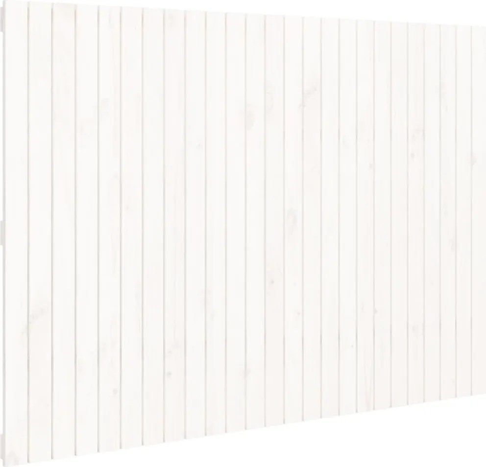 vidaXL Tăblie de pat pentru perete, alb, 159,5x3x110 cm lemn masiv pin