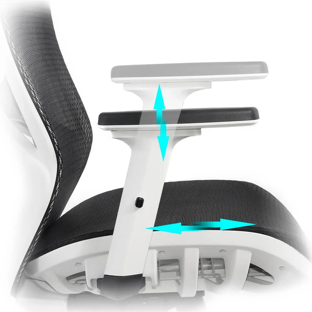 Scaun ergonomic SYYT 9503 negru, tetieră 2D și șezut culisant