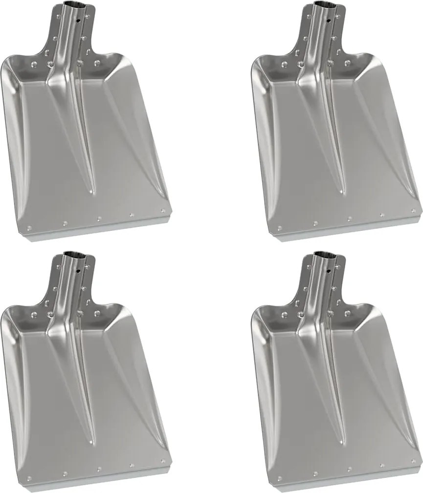 vidaXL Cap de lopată 4 pcs Argintiu 43 x 32,5 cm Aluminiu
