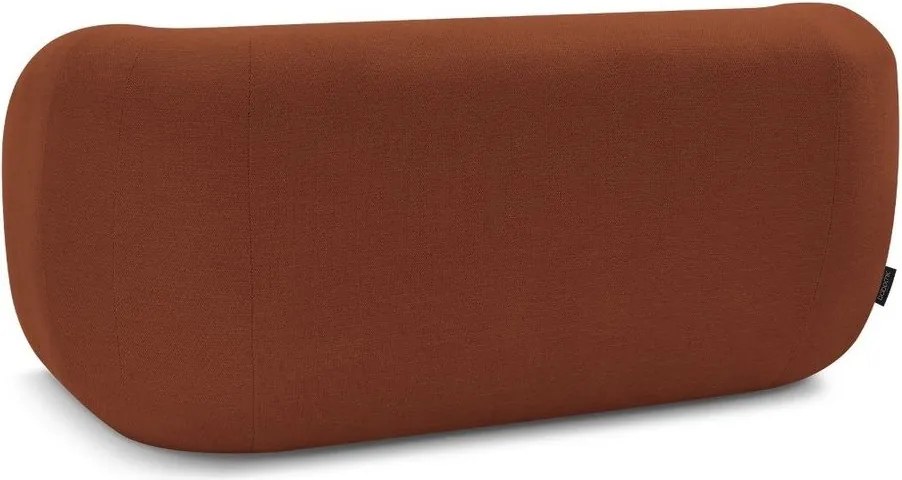 Canapea portocalie cu tapițerie din chenille 160 cm Celine – Bobochic Paris