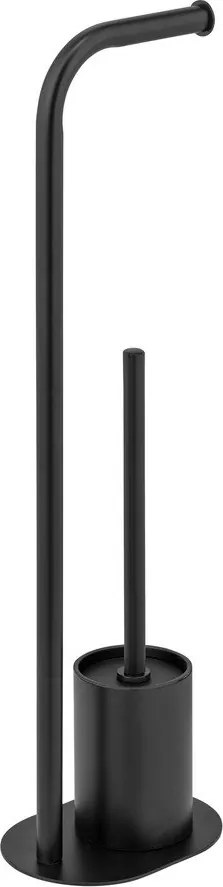 Suport pentru hârtie igienică negru din oțel Levante – Wenko