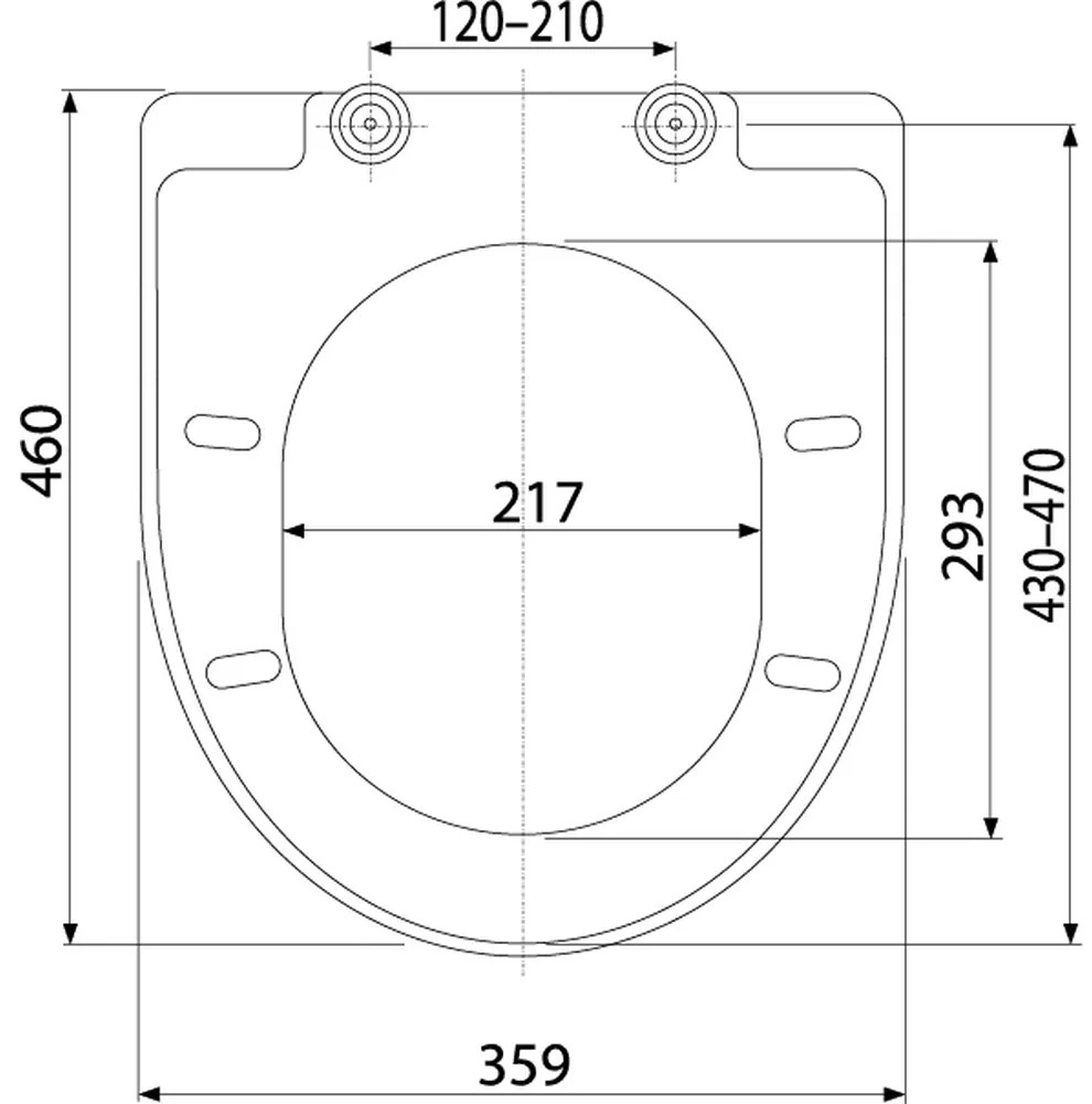 Scaun de toaleta, Softclose, alb 460x359 mm