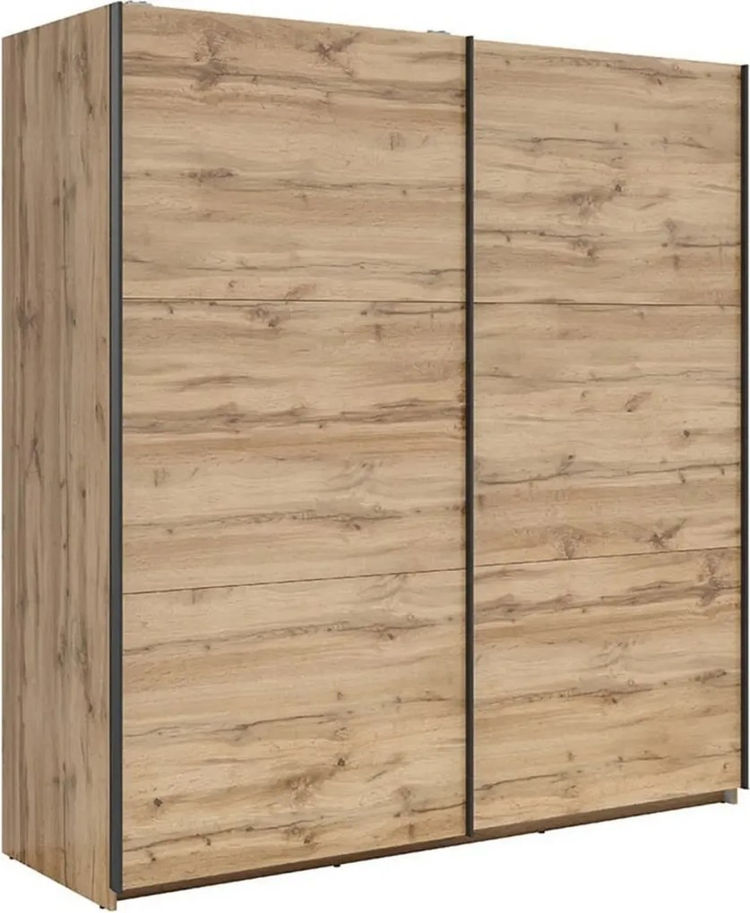 Dulap TETRIX, stejar wotan, PAL, cu 2 usi, 183x60x196 cm