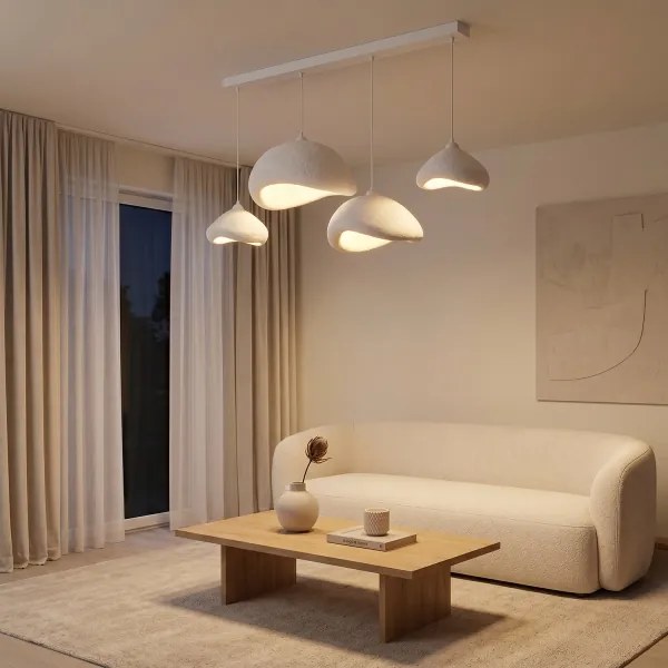 BRILAGI - Lustră suspendată pe cablu WABI SABI 4xE27/40W/230V albă