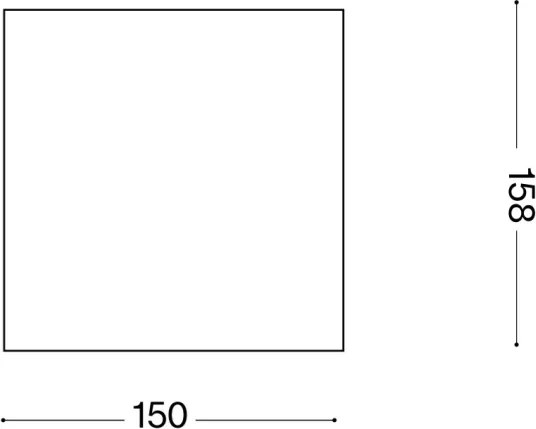 Ideal Lux - Spot de exterior TECHO 1xGU10/20W/230V 15x15 cm IP54 alb