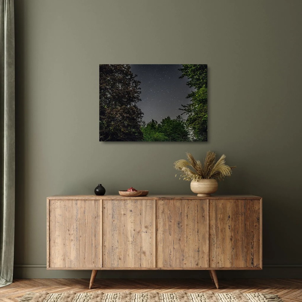 Tablou pe sticlă cu cerul nocturn (70x50 cm)