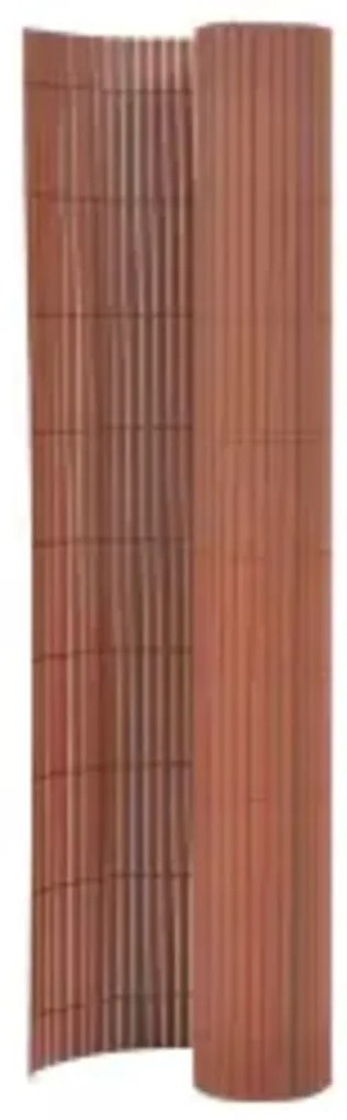 vidaXL Gard pentru grădină cu 2 fețe, maro, 110x400 cm