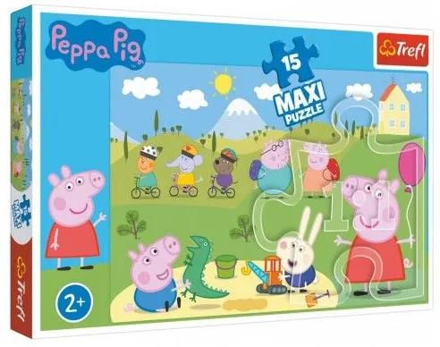 Puzzle Peppa Pig Zi fericita 15 piese
