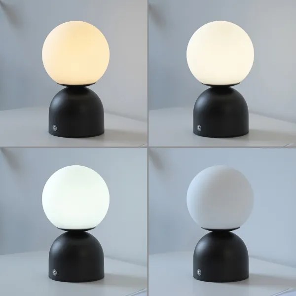 Schöner Wohnen 19218-18 - Lampă de masă LED RUDI, cu dimmer, LED/1,2W/5V, neagră