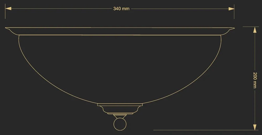 Plafoniera design clasic realizata manual Lido, 34cm