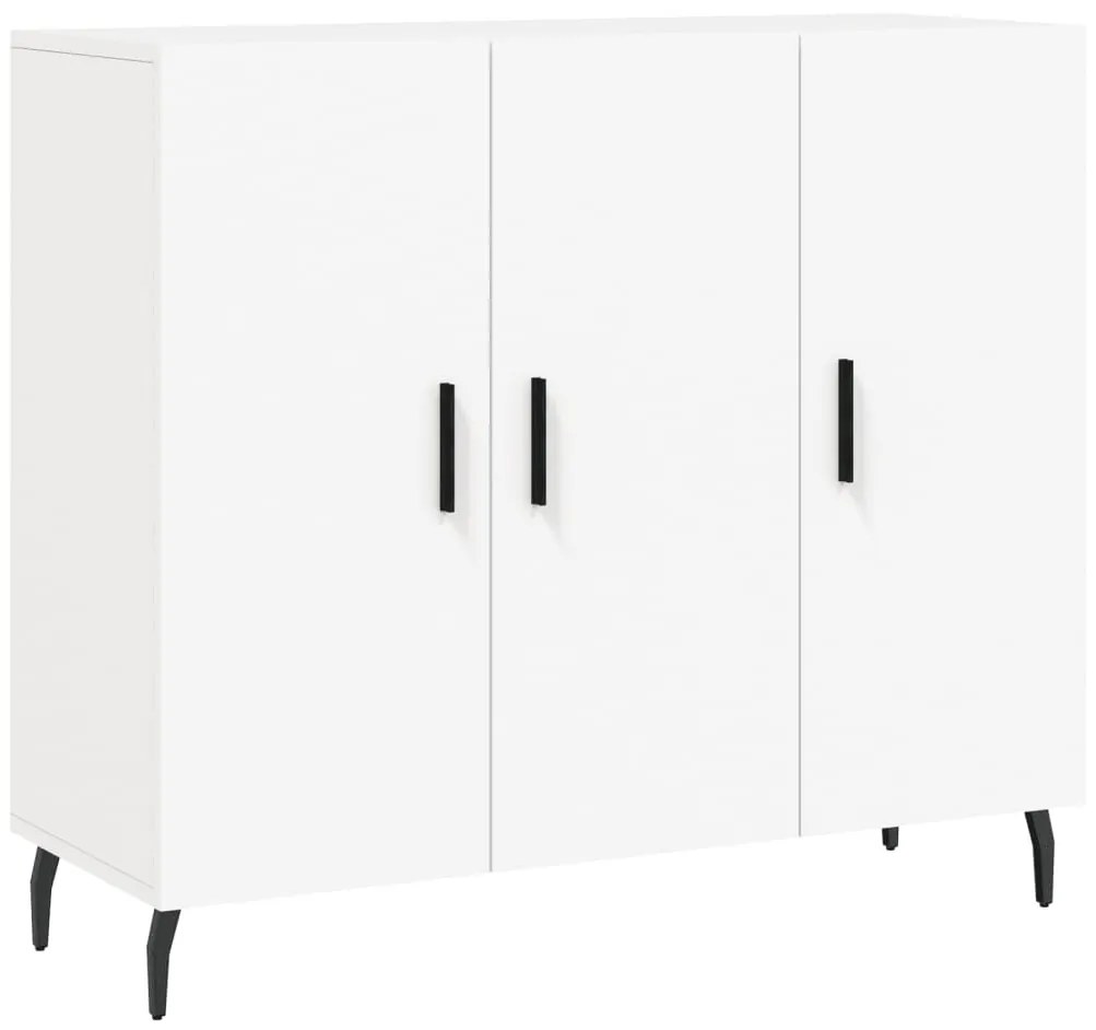 828124 vidaXL Dulap, alb, 90x34x80 cm, lemn compozit