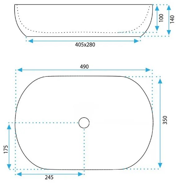 Lavoar pe blat Rea LISA SHINY ecru