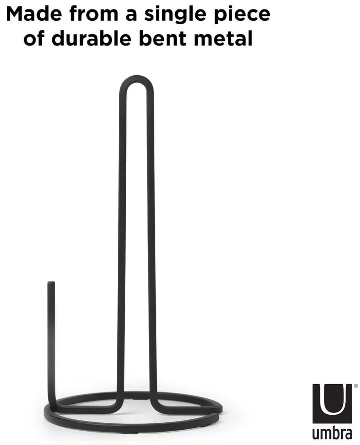 Suport de prosoape de bucătărie negru din oțel ø 17 cm Squire – Umbra