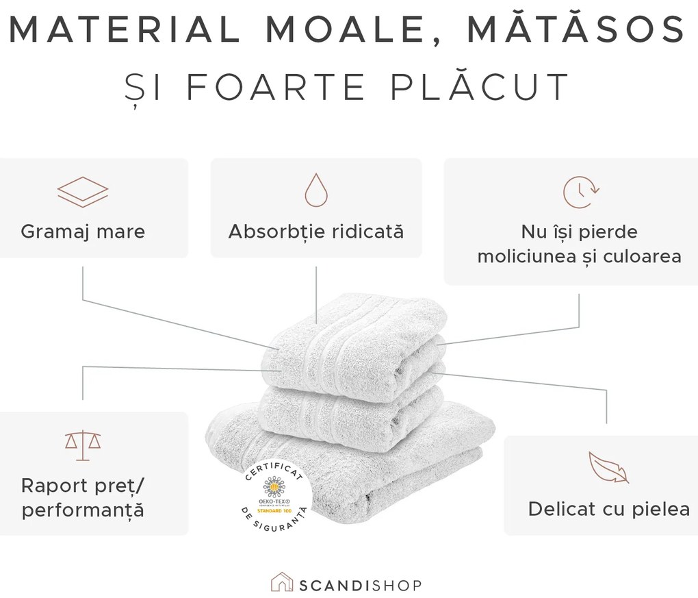 Prosop de maini Classic 50 x 100 cm purpuriu, 100% bumbac