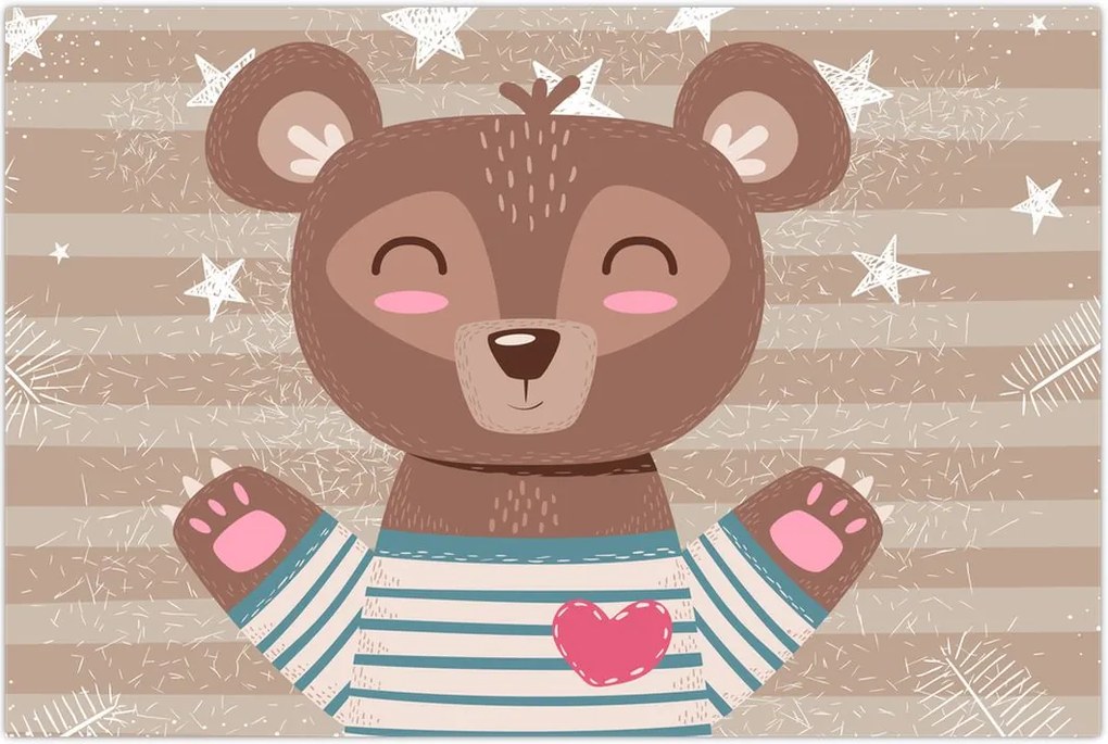 Tablou - Ursulețul iubitor (90x60 cm)