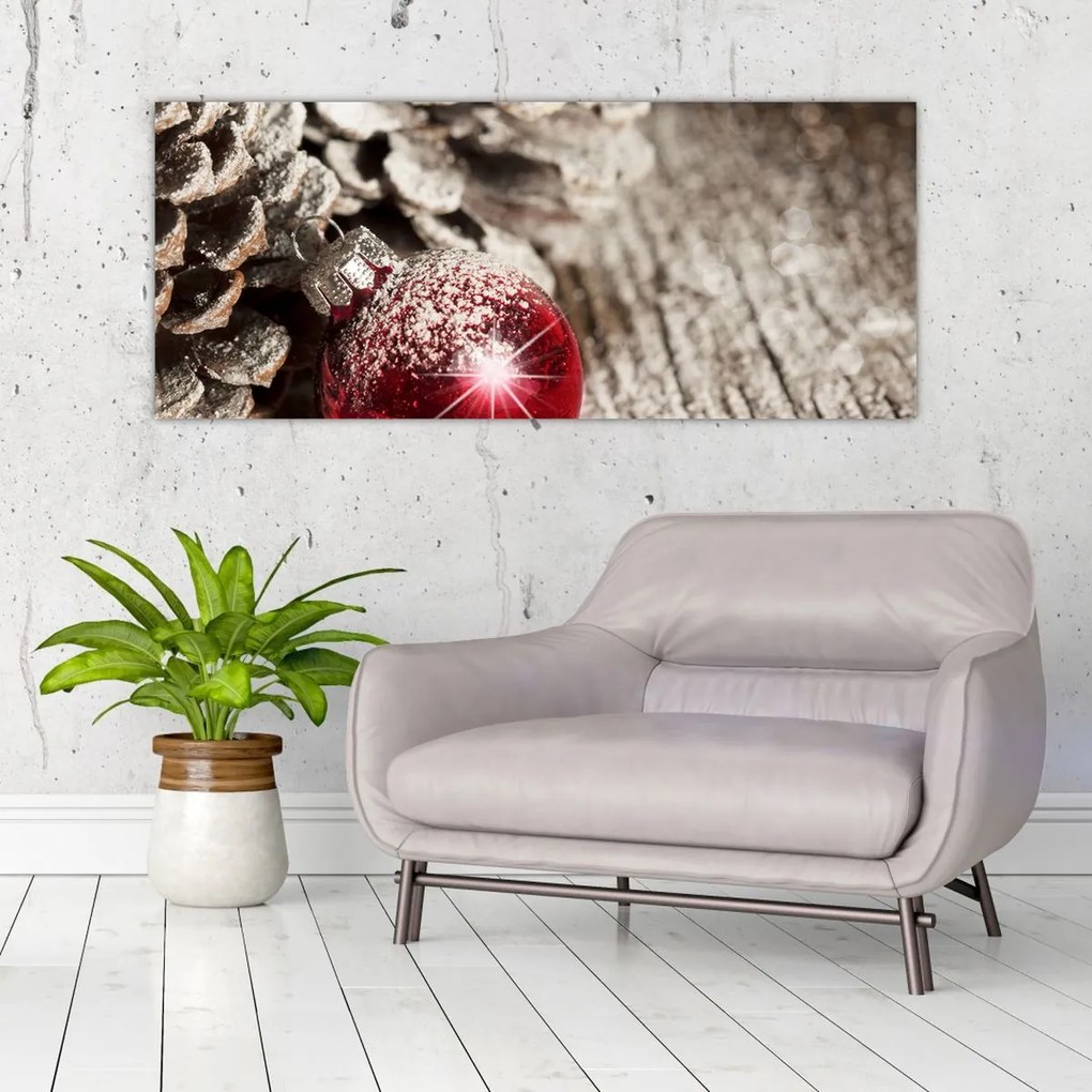 Tablou - Decorațiuni de Crăciun (120x50 cm)