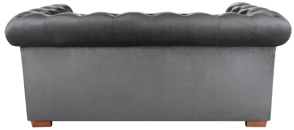 Canapea Oxford Chesterfield, 93x183x75 cm, 2 locuri, Antracit